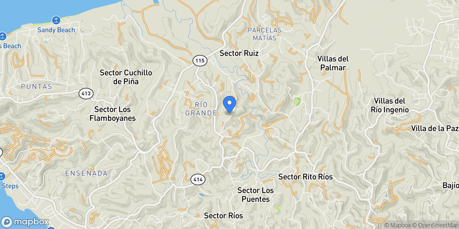 Map showing Rincon CARR 400 KM 1.3 Int, Rincon, New Mexico, United States.