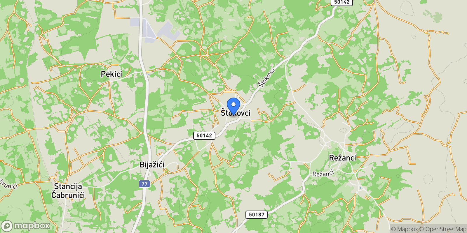 Map showing Stokovci, Istria County, Croatia.