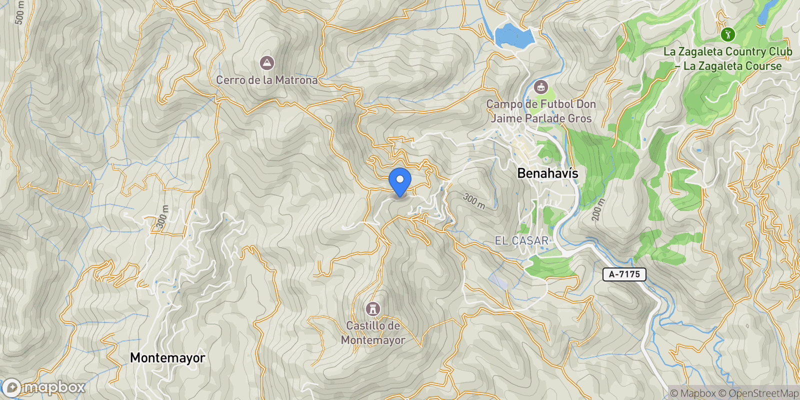 Map showing Camino a Monte Mayor, M17, 29679, Benahavis, Malaga, Benahavis, Benahavis, Andalusia, Spain.