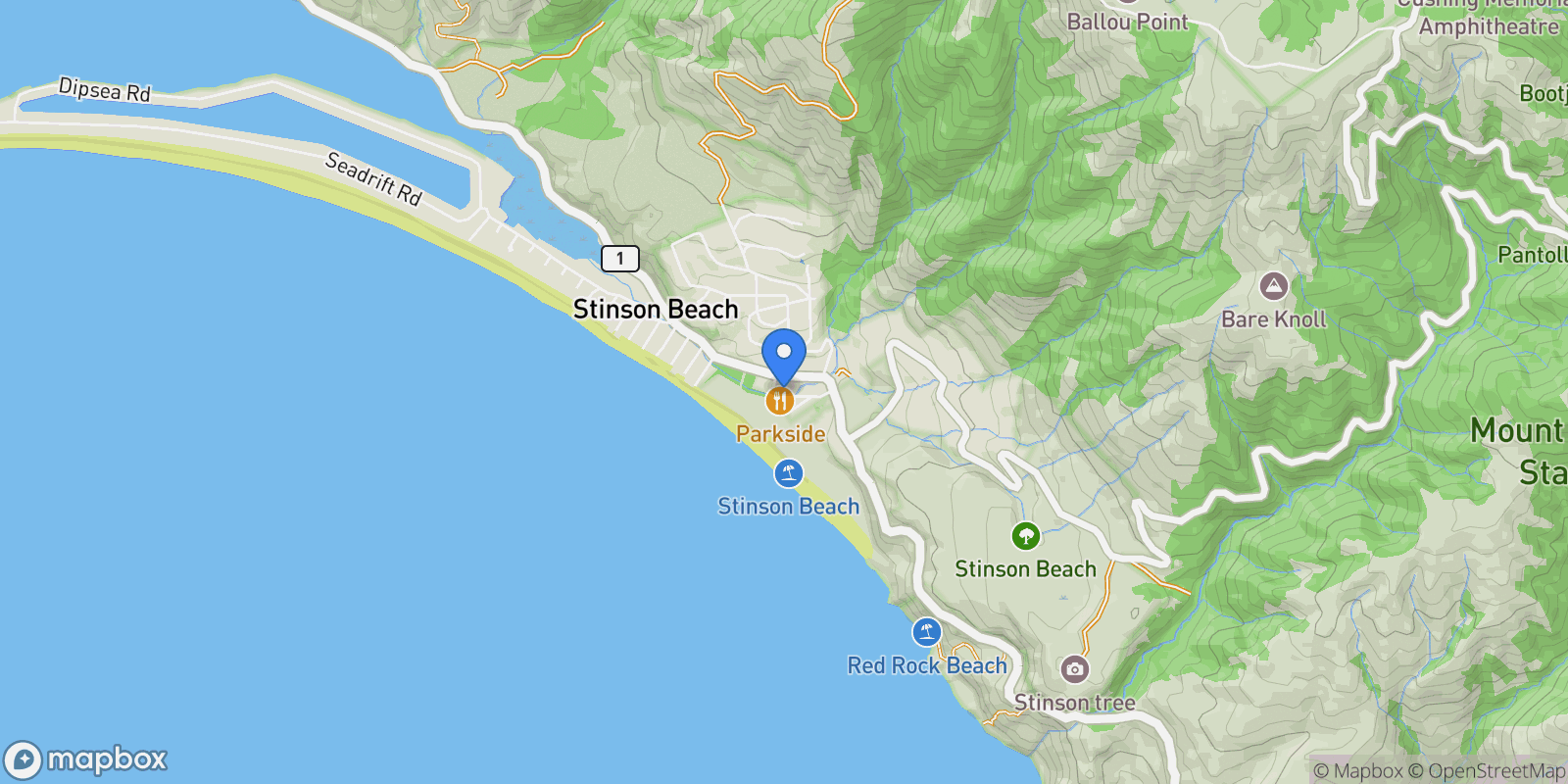 Map showing 40-42 Arenal Avenue, Stinson Beach, CA 94970, Stinson Beach, California, United States.