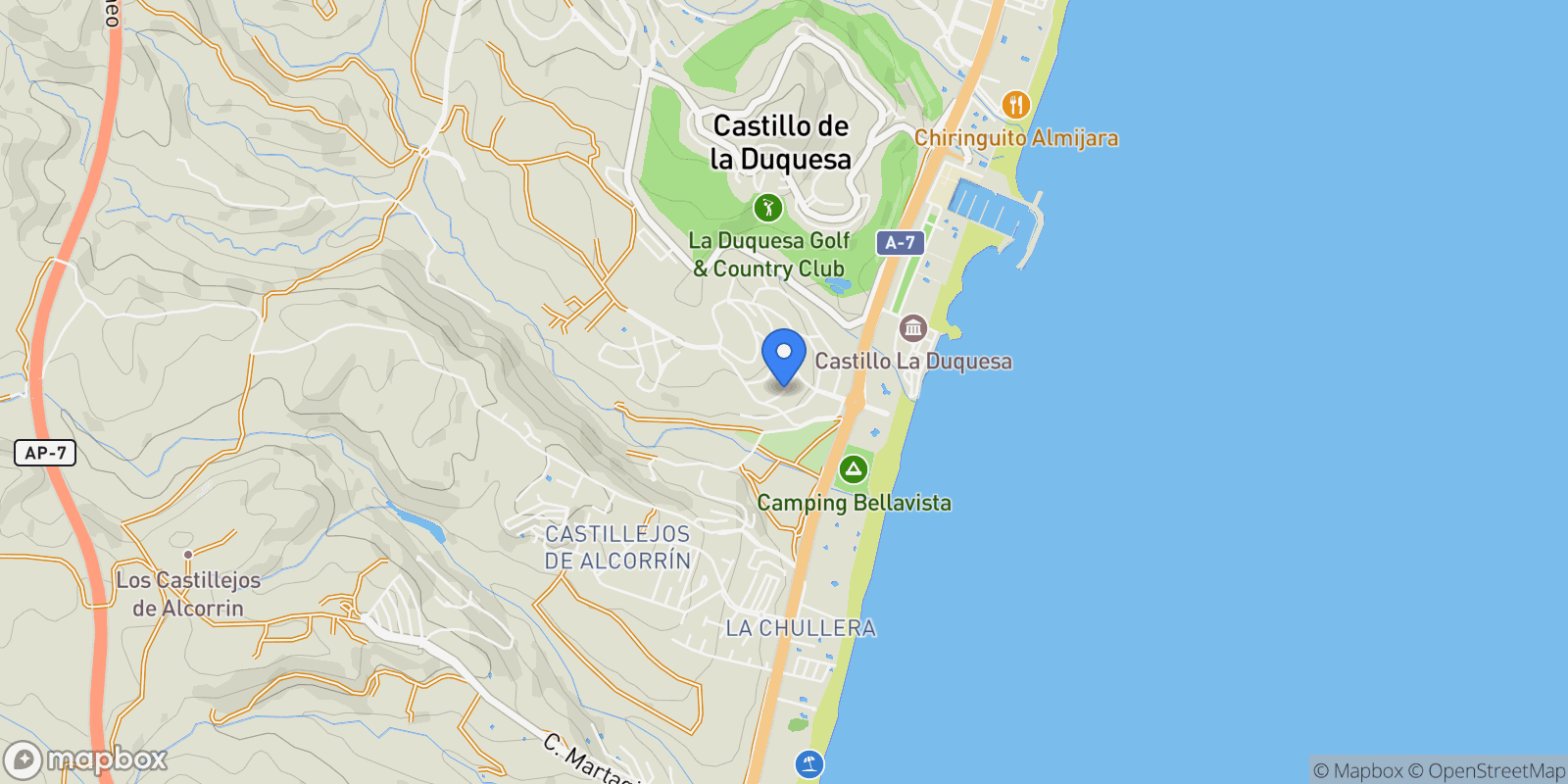 Map showing Calle Del Zafiro, 29692, Manilva, Malaga, Manilva, Manilva, Andalusia, Spain.