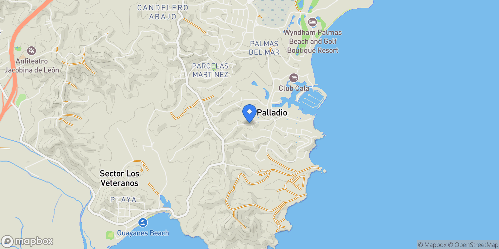 Map showing Port Road, Palmas del Mar, Humacao, Puerto Rico.