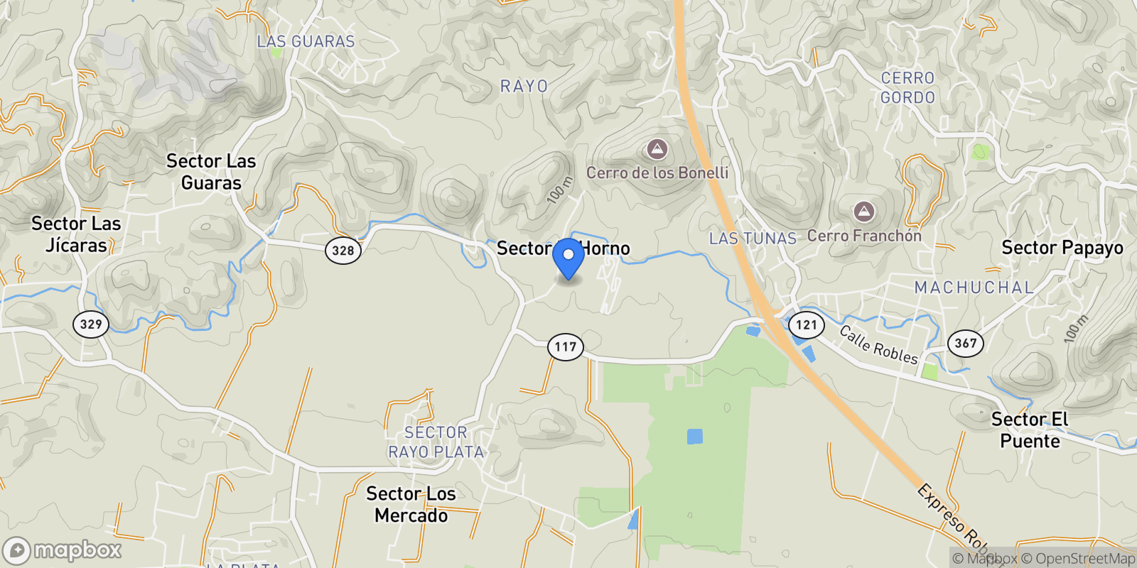 Map showing Sabana Grande PR 328 KM 6.3 INT. BO. RAYO PLATA SABANA GRANDE 0, Liborio Negrón Torres, Sabana Grande, Puerto Rico.