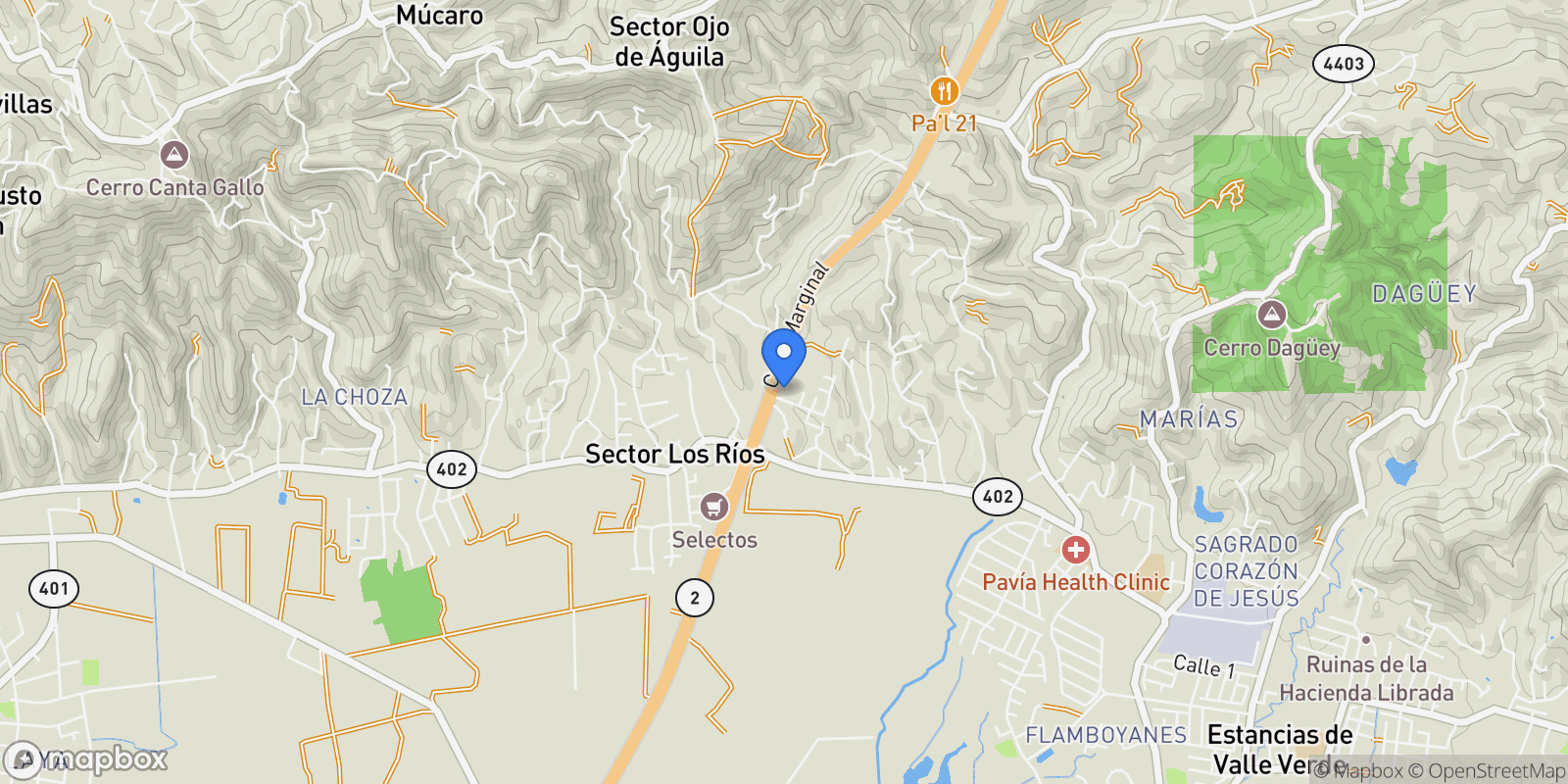 Map showing Añasco SOLAR 1.27 CUERDAS, FRENTE A CARR. #2 0, Añasco, Añasco, Puerto Rico.