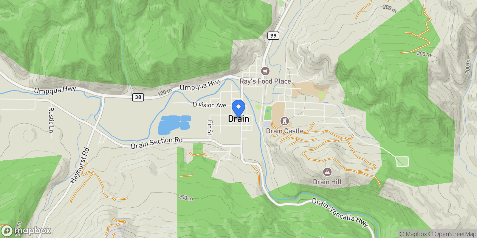 Map showing 4340 State Highway 38, Yoncalla, Oregon, United States.