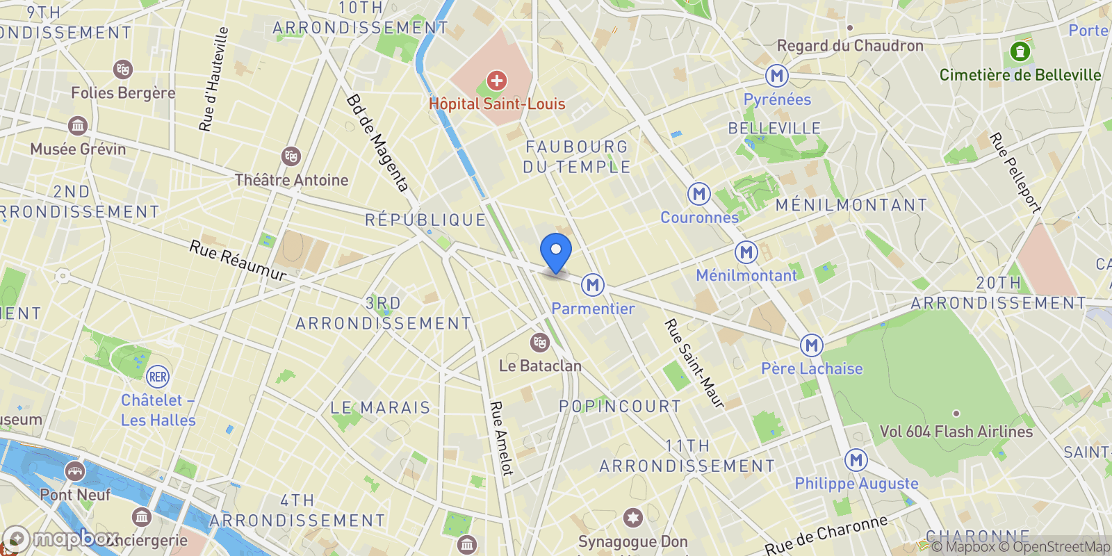 Map showing Rue Gambey, 75011 Paris, France, Paris, Île-de-France, France.