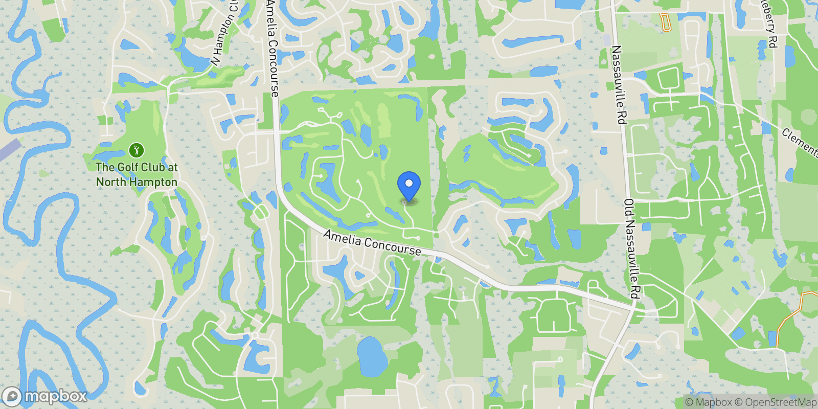 Map showing 95134 STARLING Court, Fernandina Beach, Florida, United States.