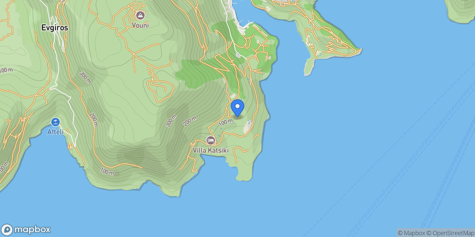 Map showing Eugirou, Apollonioi, Greece.