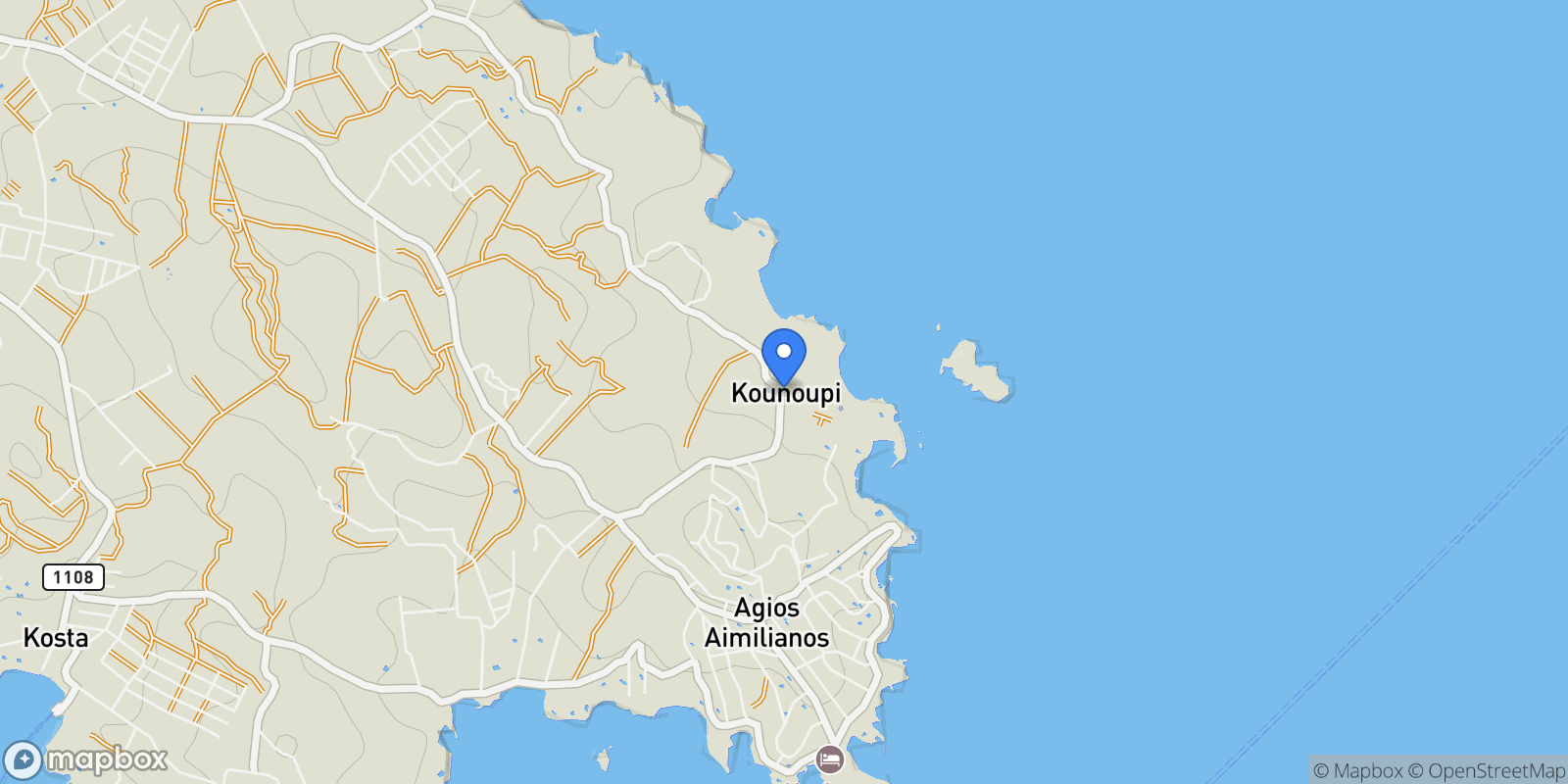 Map showing Koinotita Kranidiou, Kranidi, Greece.