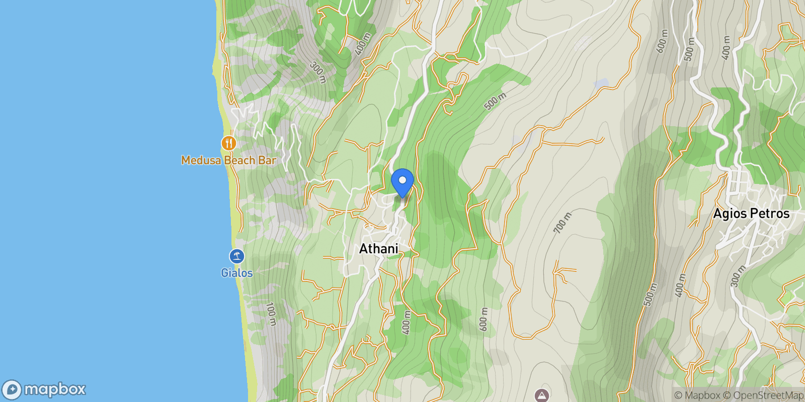 Map showing Athaniou, Apollonioi, Greece.