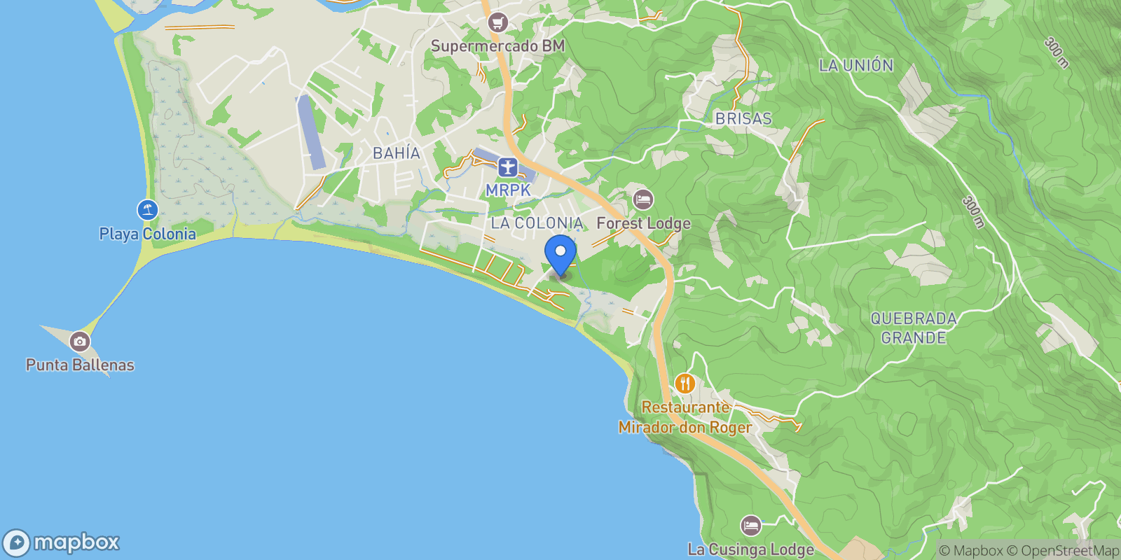 Map showing Uvita, Puntarenas Province, Costa Rica.