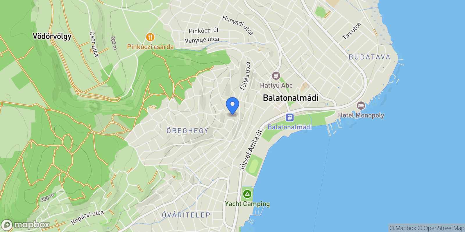 Map showing Balatonalmádi, Hungary.