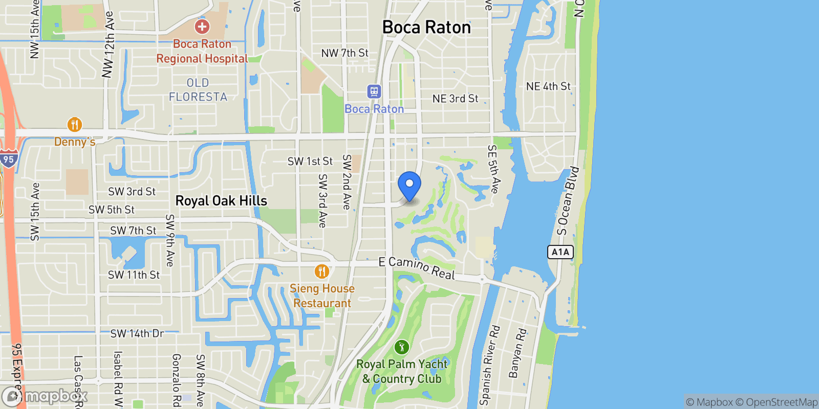 Map showing 500 SE Mizner Boulevard Unit# A710, Boca Raton, FL 33432, Boca Raton, Florida, United States.