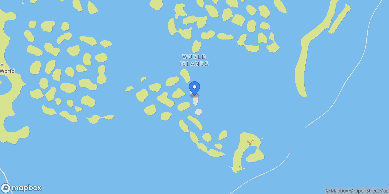 Map showing 6549+3Q - The World Islands - Dubai - United Arab Emirates, Dubai, Dubai, United Arab Emirates.