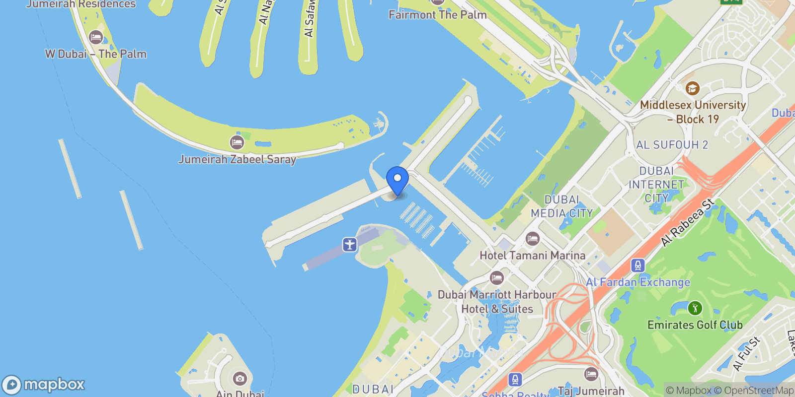 Map showing Marina Star, Dubai Marina, Dubai, Dubai, United Arab Emirates.
