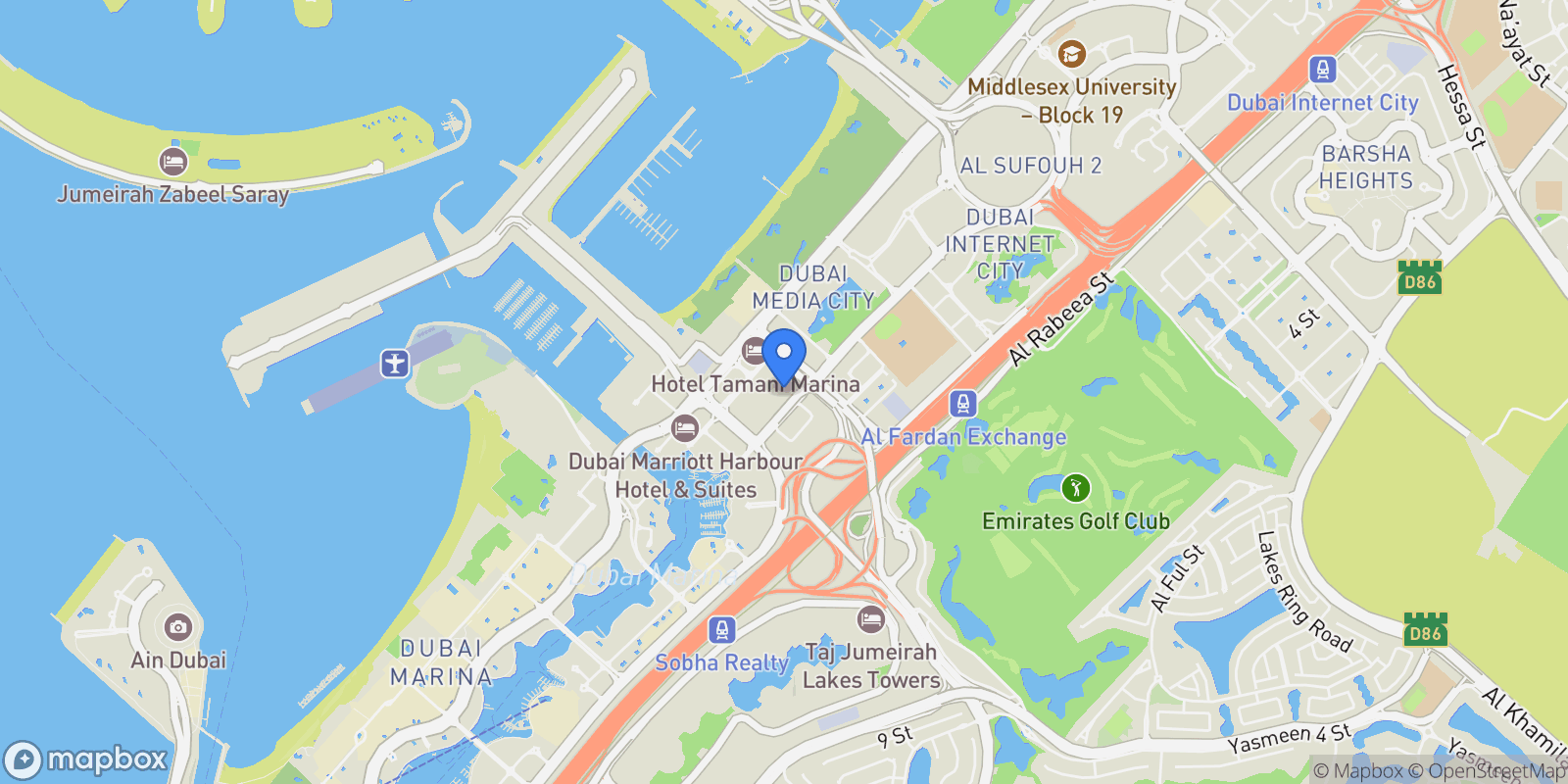 Map showing Pentominium - Dubai - United Arab Emirates, Dubai, Dubai, United Arab Emirates.