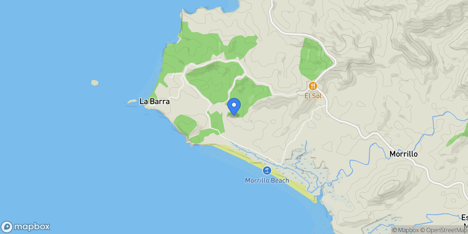 Map showing La Barra Número Uno, Veraguas Province, Panama.