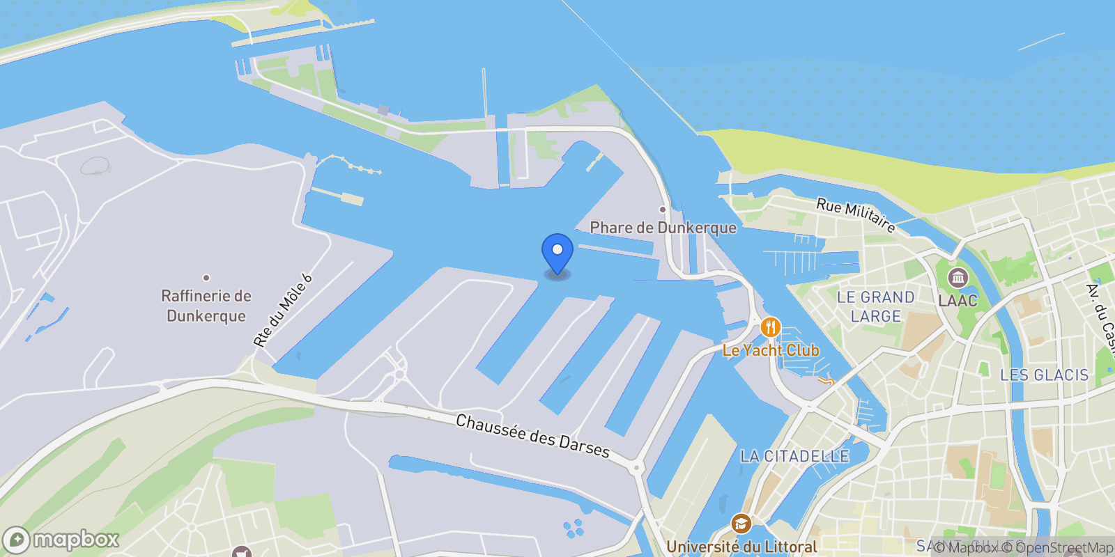 Map showing Dunkerque, Dunkerque, Dunkirk, New York, United States.