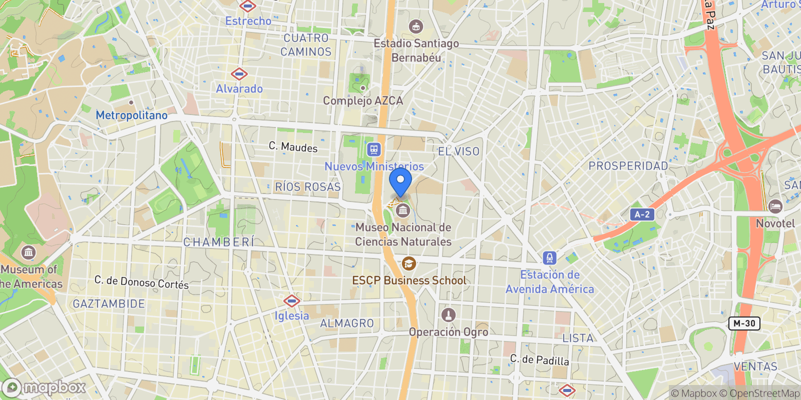 Map showing Chamartín, Madrid, Spain.