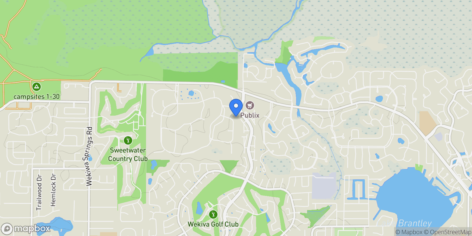 Map showing 608 E CLUB CIRCLE, LONGWOOD, FL 32779, Longwood, Florida, United States.