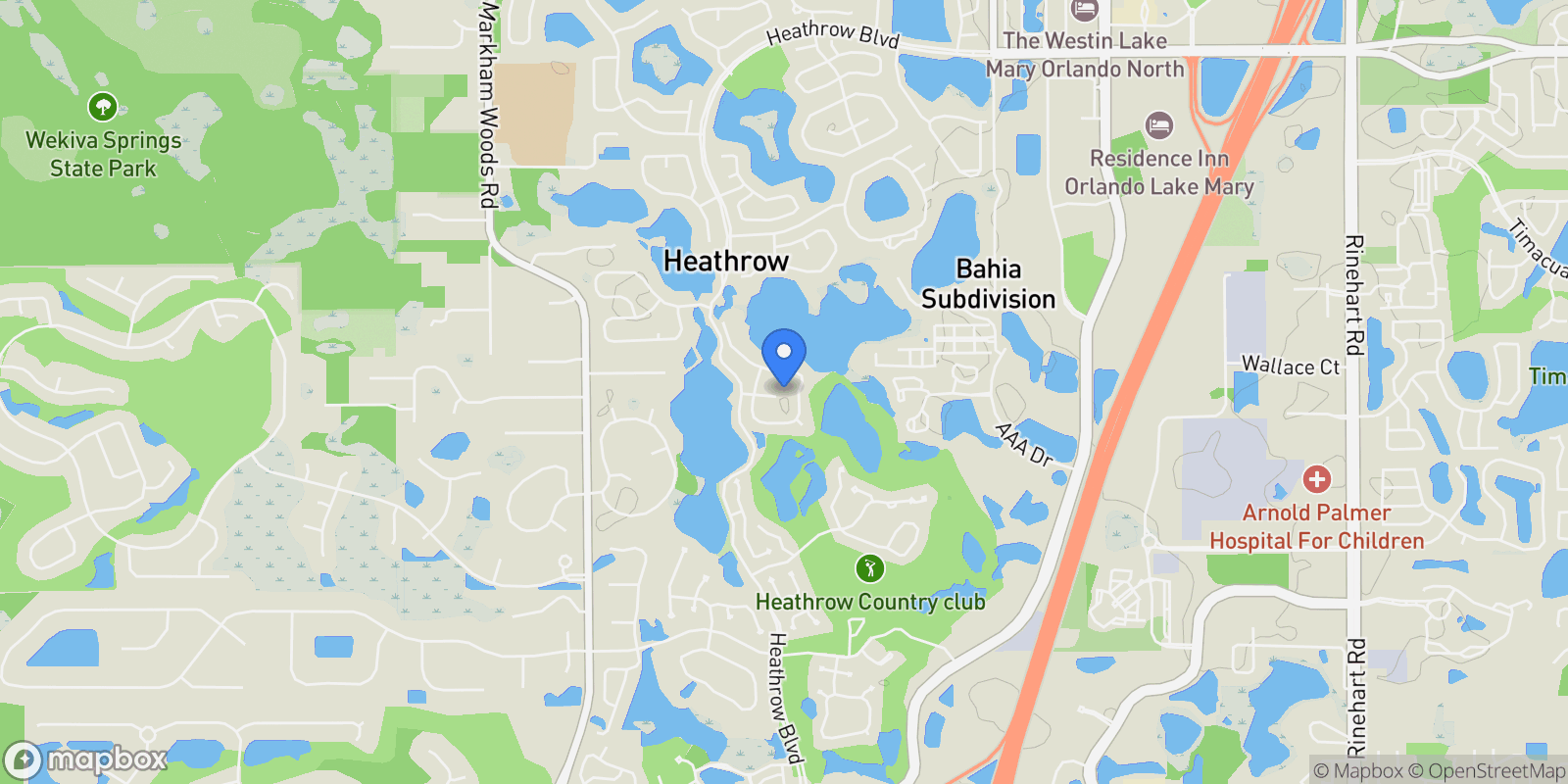 Map showing 1274 PRINCE COURT, LAKE MARY, FL 32746, Lake Mary, Florida, United States.
