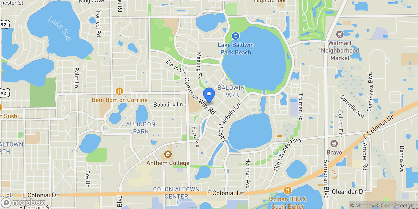 Map showing 4571 VIRGINIA DRIVE, ORLANDO, FL 32814, Orlando, Florida, United States.