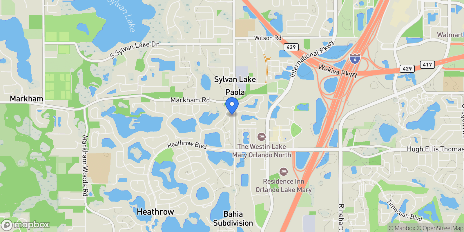 Map showing 1173 PALLISTER LANE, LAKE MARY, FL 32746, Lake Mary, Florida, United States.