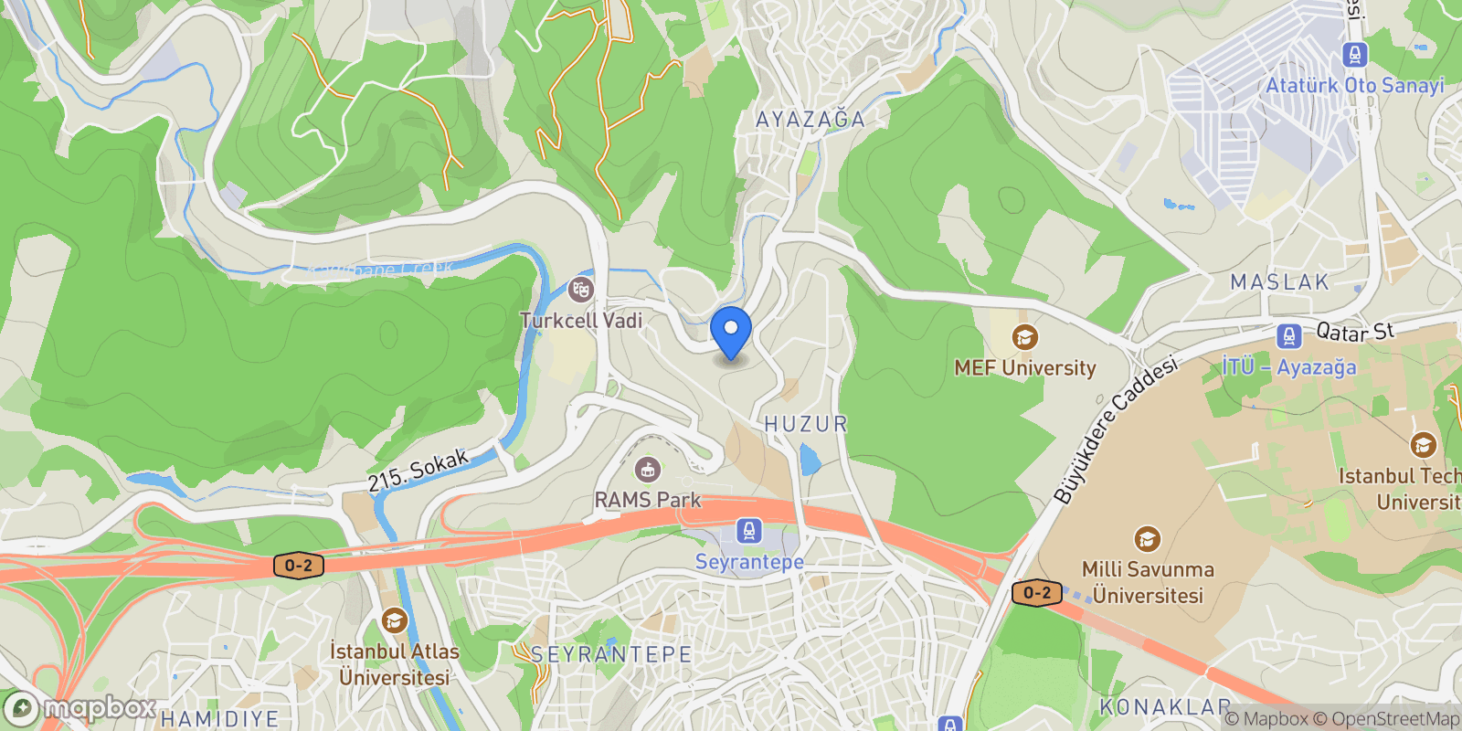 Map showing Seyrantepe Yolu #Nurol Life, Sarıyer, İstanbul 34396, İstanbul, Turkey.
