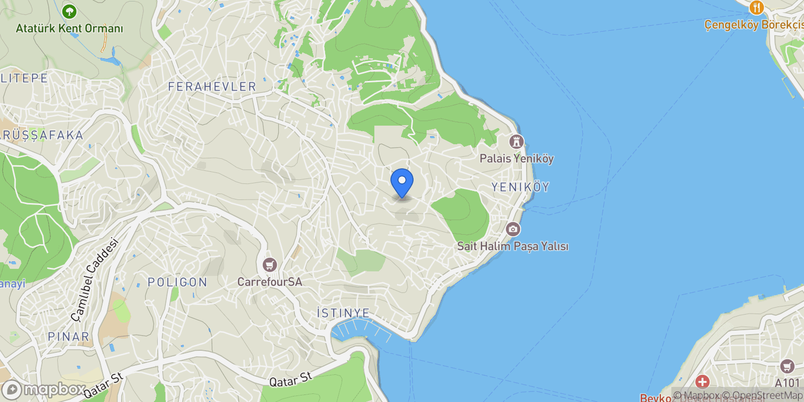 Map showing #Poyraz Sitesi, Sarıyer, İstanbul, İstanbul, İstanbul, Turkey.