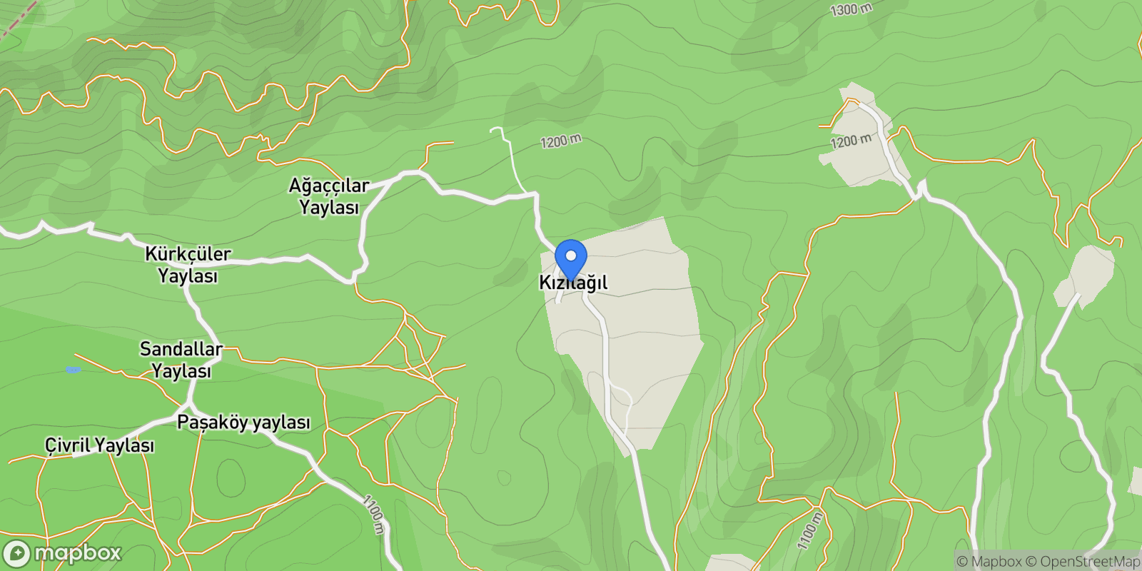 Map showing Kızılağıl Köyü Yolu, Bolu, Bolu 14030, Kızılağıl, Bolu, Turkey.