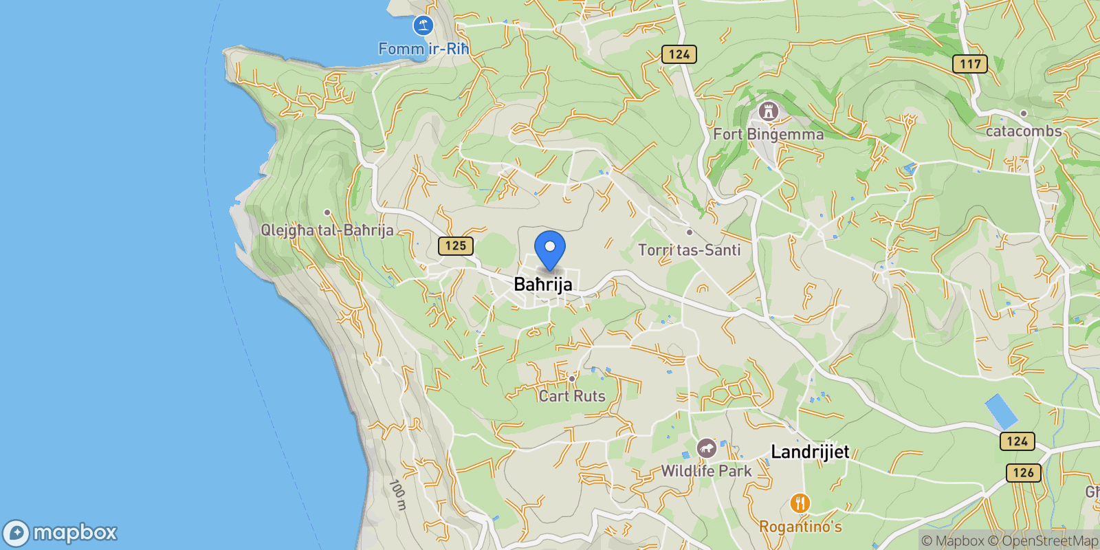 Map showing Ir-Rabat, Malta.