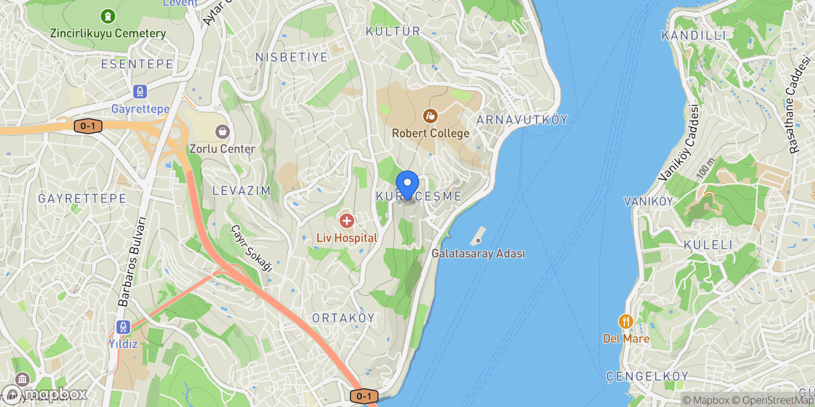 Map showing Çınarlı Çeşme Sokak, beşiktaş, İstanbul 34345, İstanbul, İstanbul, Turkey.