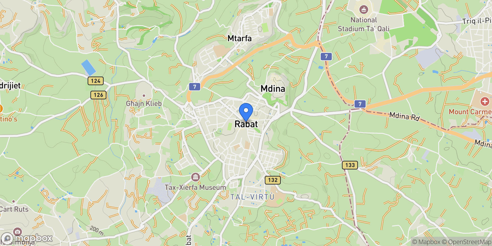 Map showing Ir-Rabat, Malta.