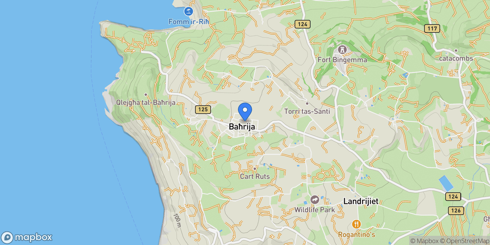 Map showing Ir-Rabat, Malta.