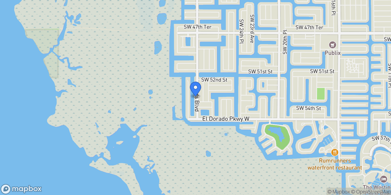 Map showing 5306 Sands Boulevard, Cape Coral, FL 33914, Cape Coral, Florida, United States.