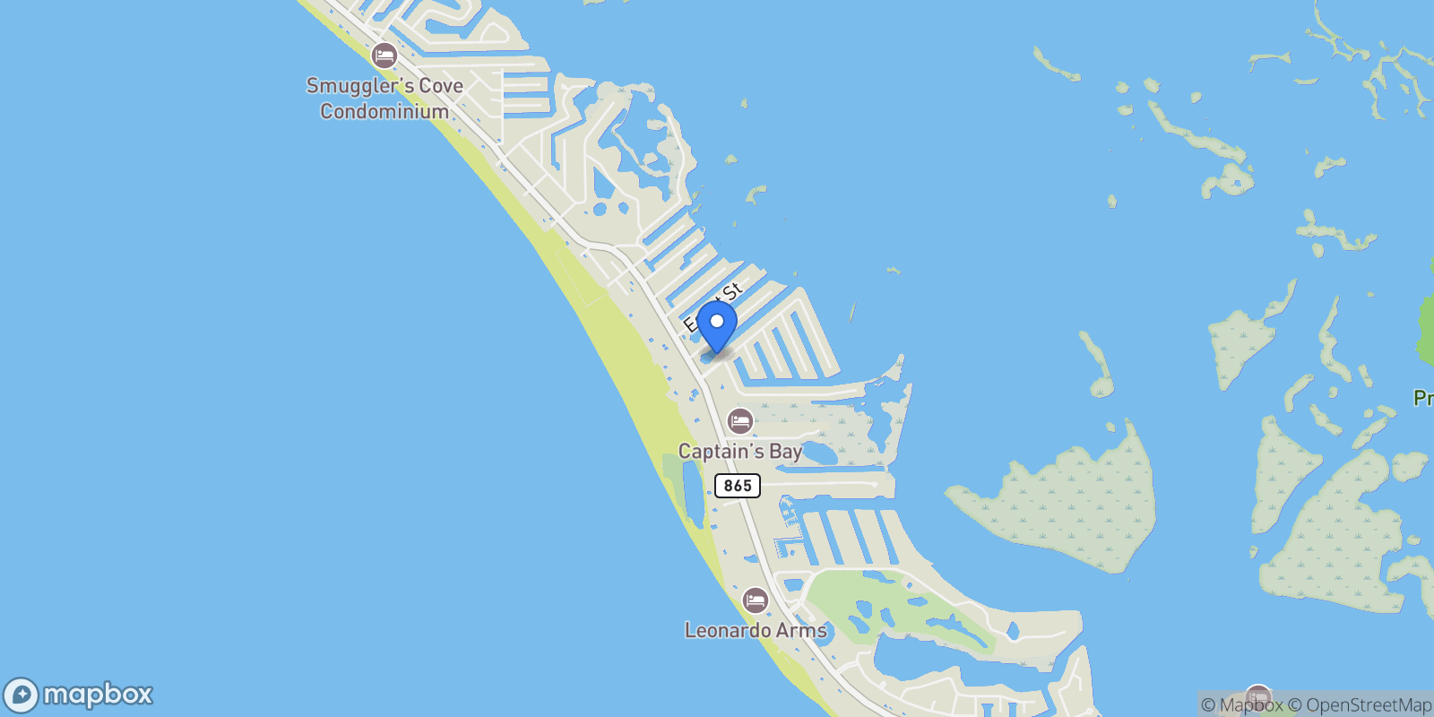 Map showing 107 Albatross Street, Fort Myers Beach, FL 33931, Fort Myers Beach, Florida, United States.