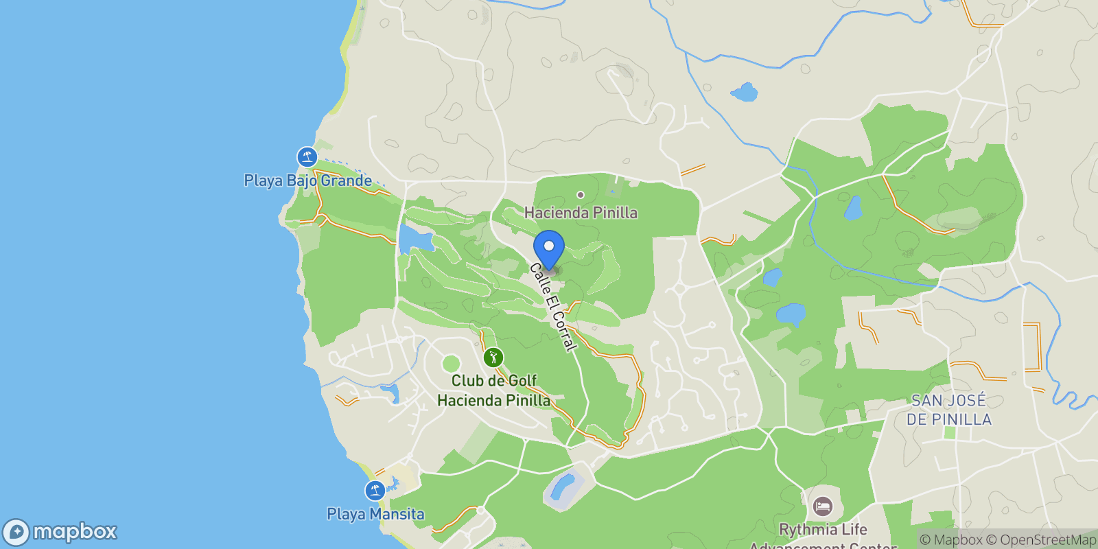 Map showing Carretera a Playa Avellanas, Provincia de Guanacaste, Tamarindo, 50309, Costa Rica, Tamarindo, Guanacaste Province, Costa Rica.