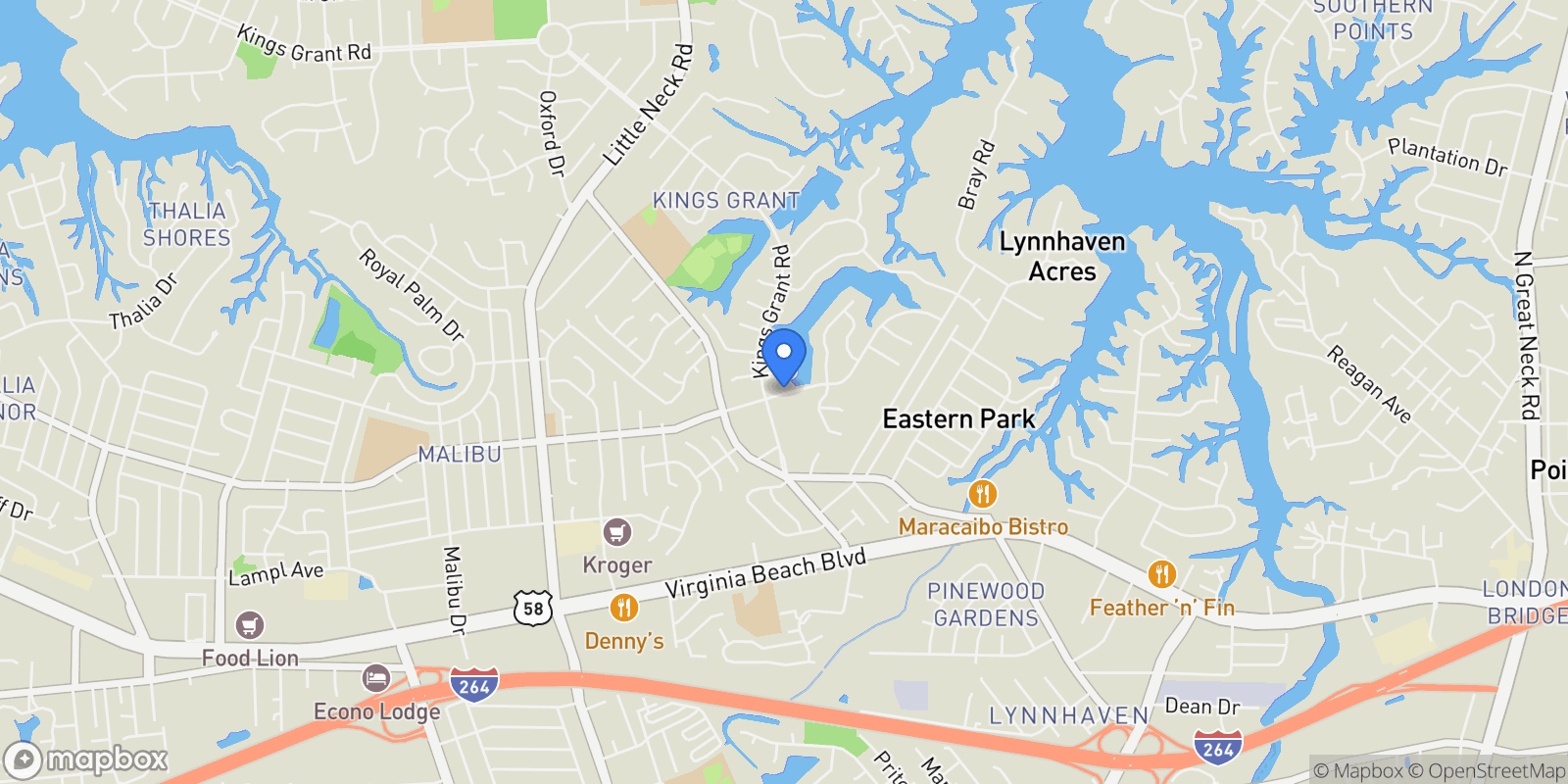 Map showing 3112 Edinburgh DR, Virginia Beach, Virginia, United States.
