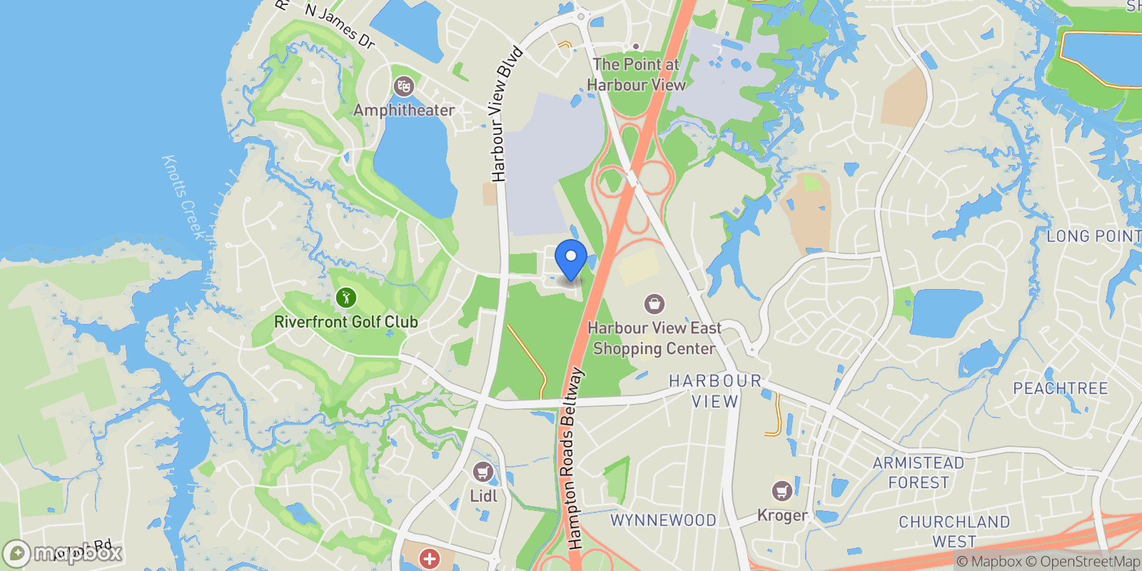 Map showing 2078 Asher DR, Suffolk, Virginia, United States.