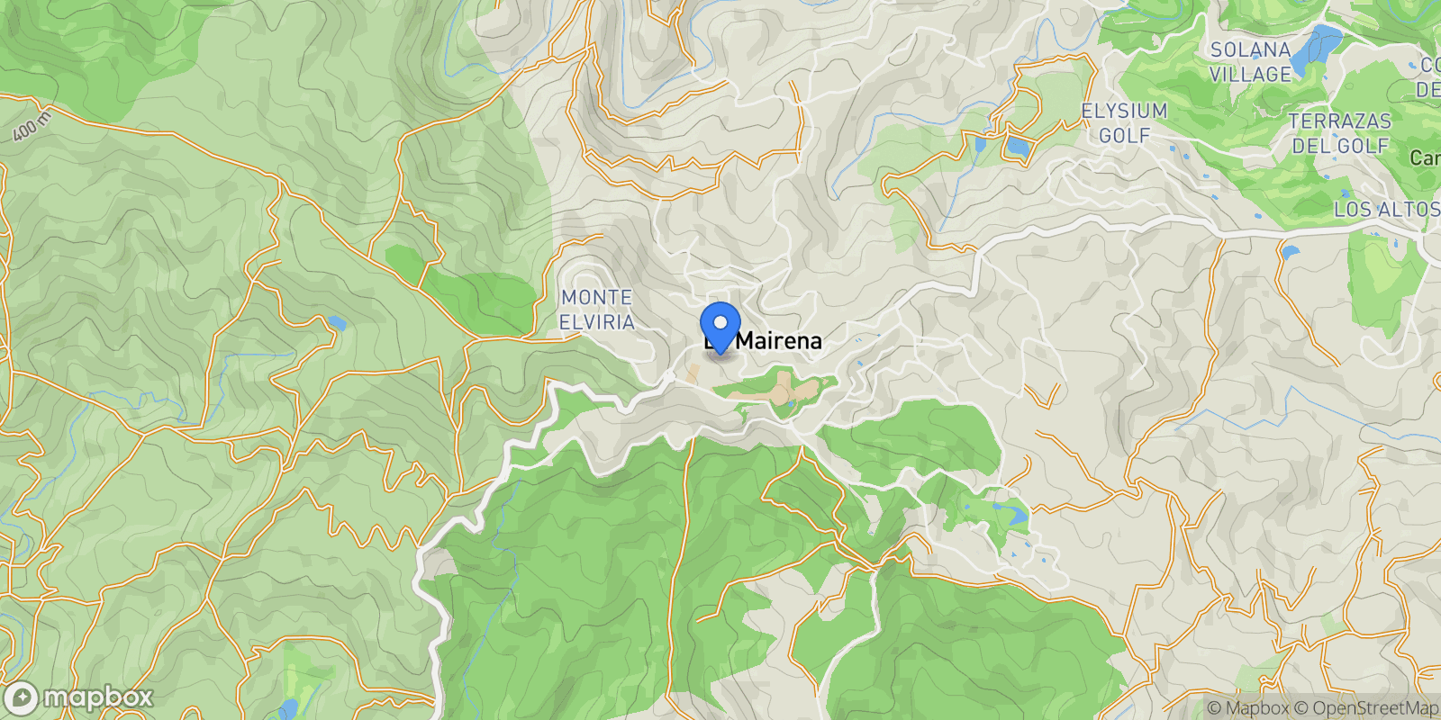 Map showing Ojen, Andalusia, Spain.