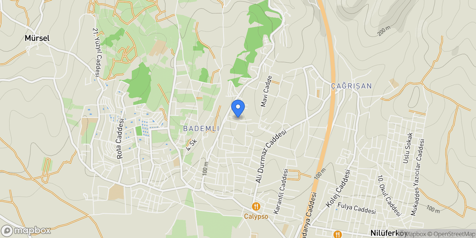 Map showing 59.SOKAK #AKMAN KARAGÖZ, Bursa, Bursa, Bademli, Bursa, Turkey.