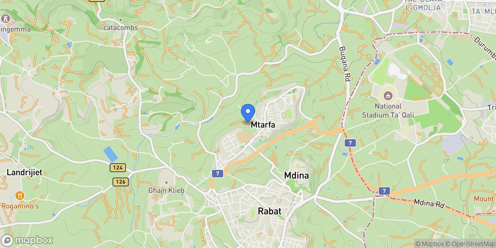 Map showing Triq santa lucija, North, Imtarfa, Malta.