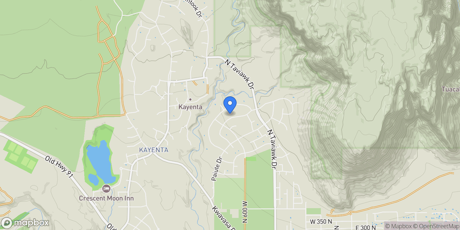Map showing 688 W SHINAVA DR, Ivins, Utah, United States.
