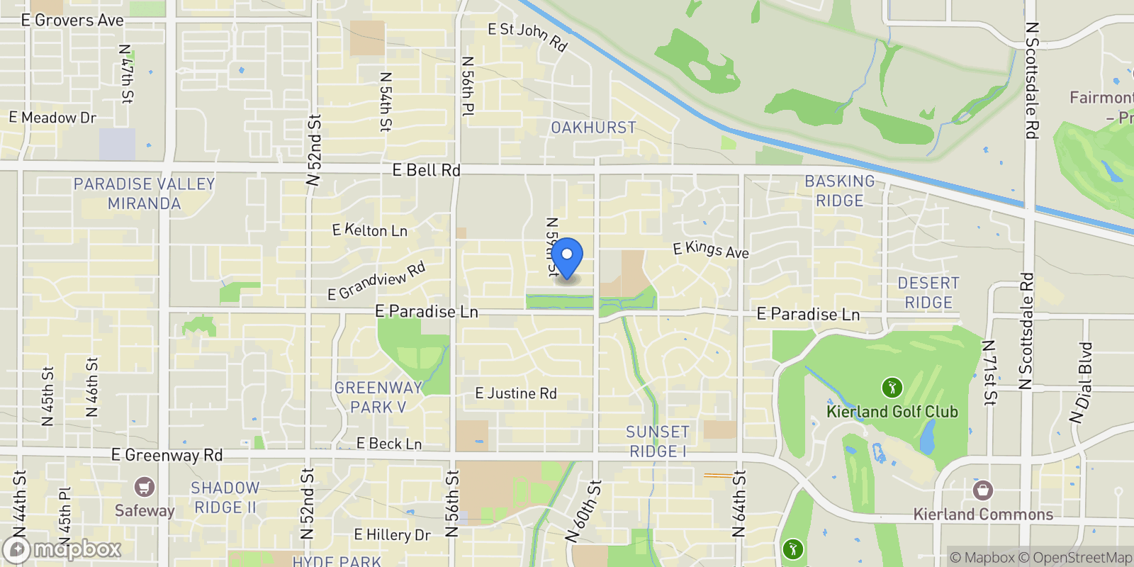 Map showing 5916 E SANDRA TERRACE, Scottsdale, Arizona, United States.