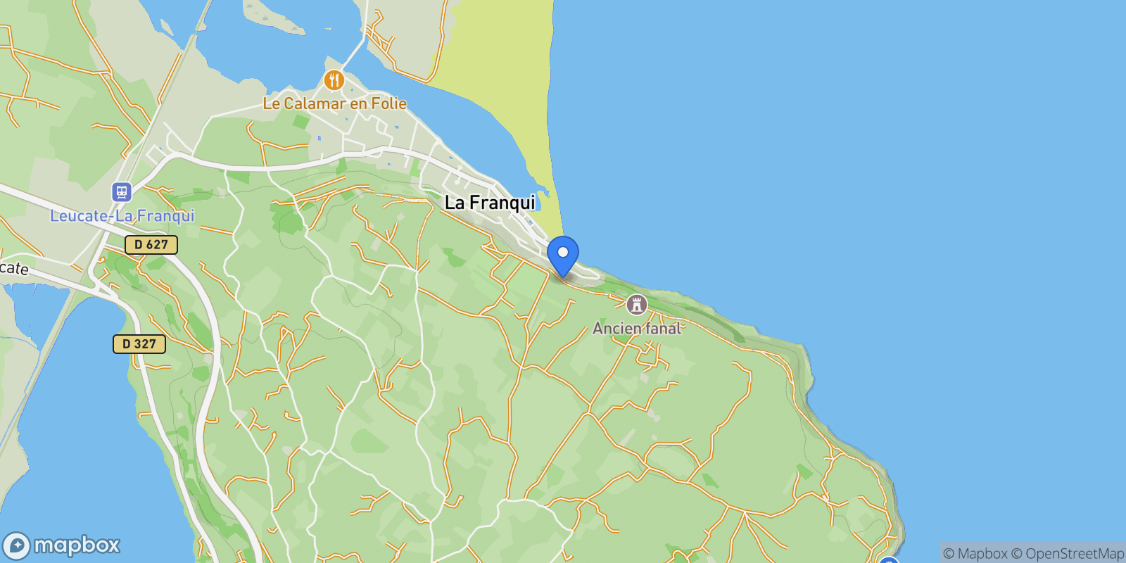 Map showing LEUCATE, K 11370, Leucate, Occitanie, France.