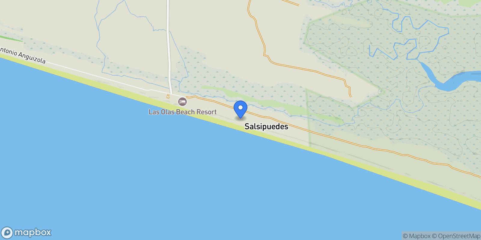 Map showing Palo Grande, Chiriquí Province, Panama.