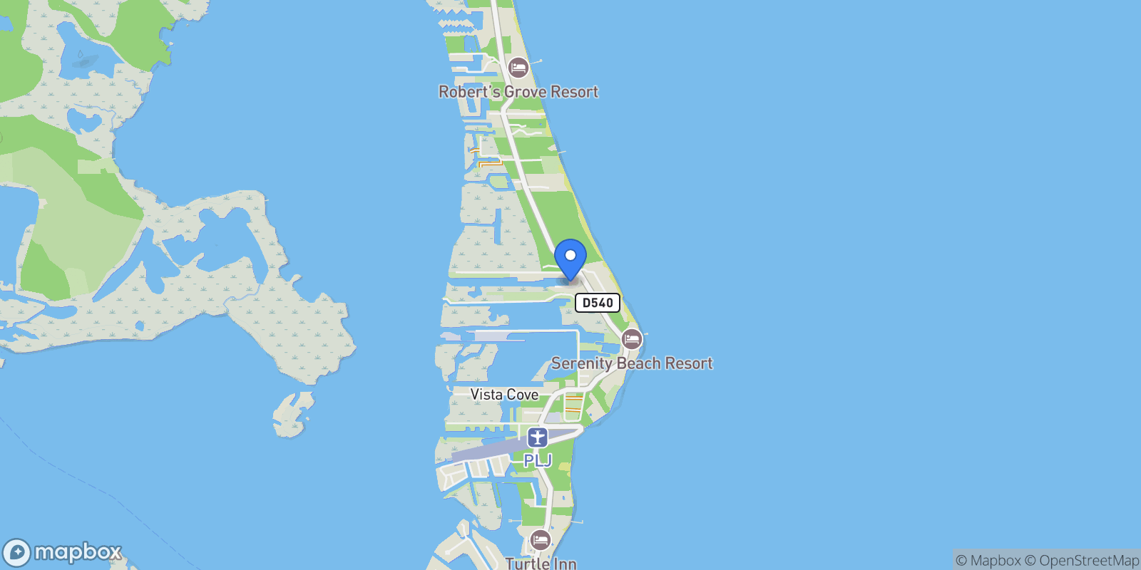 Map showing Wild Orchid, Placencia, Stann Creek District, Belize.