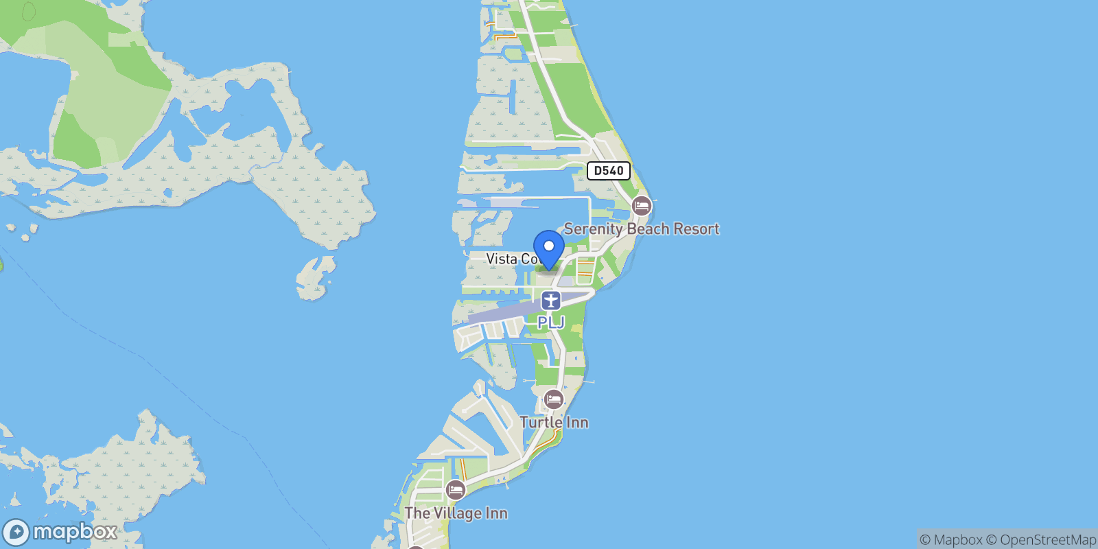 Map showing Mangro Place, Placencia, Stann Creek District, Belize.