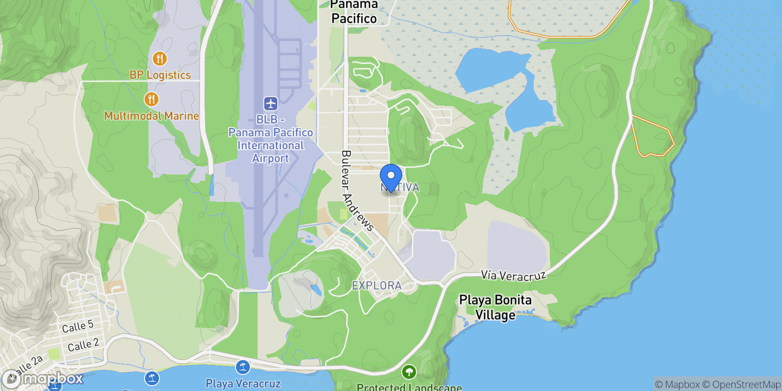 Map showing Fort Kobbe, Provincia de Panamá Oeste, Panama.