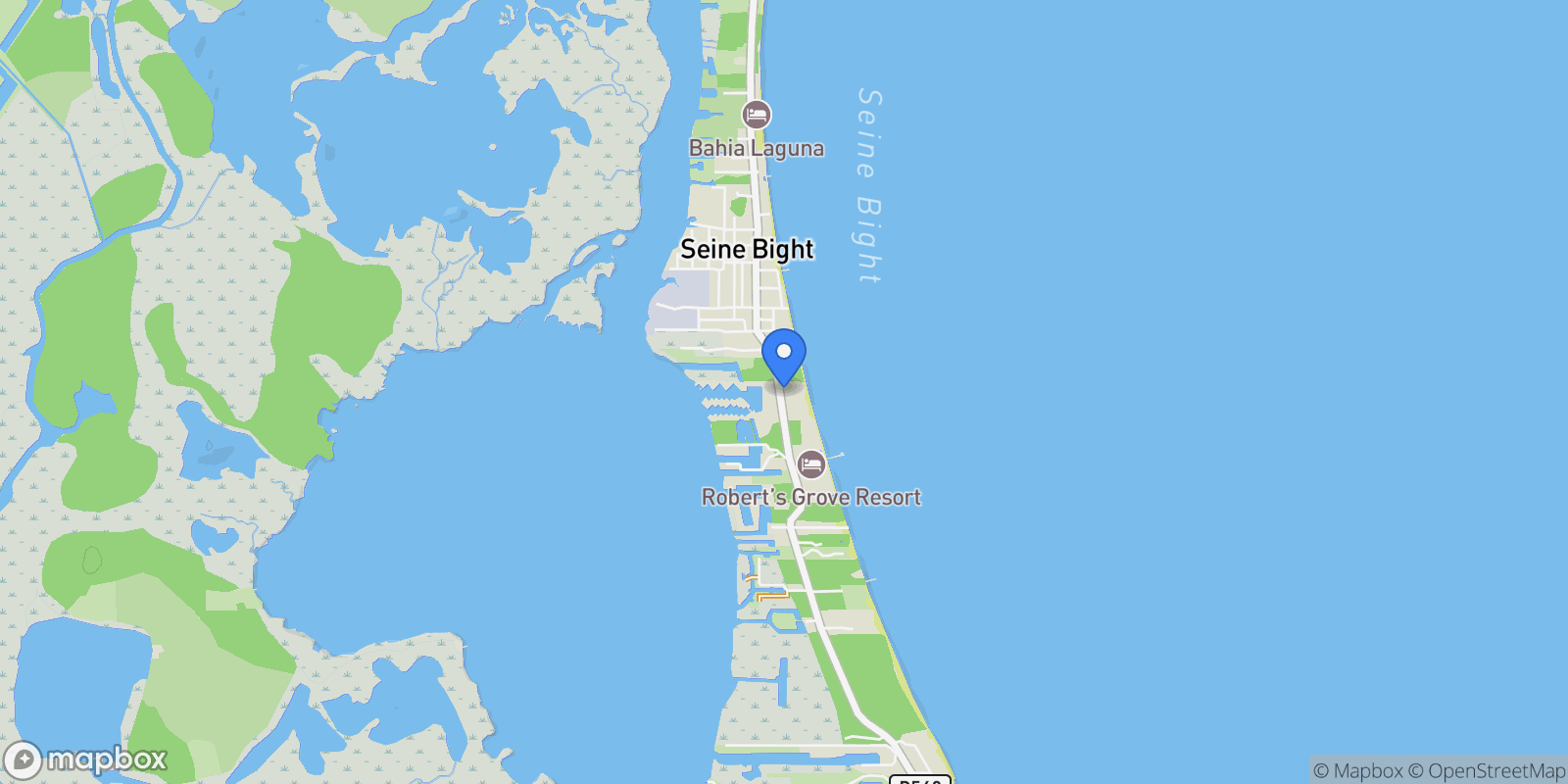 Map showing 20 Placencia Rd, Placencia, Stann Creek District, Belize.